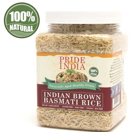 Pride Of India Brown Basmati Rice Naturally Aged Healthy Grain,1.5lbs 24 Oz