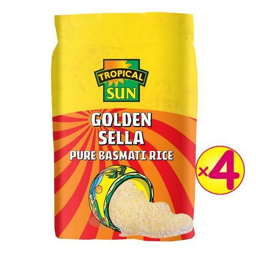 Tropical Sun Golden Sella Pure Basmati Rice 5kg - CARTON OF 4